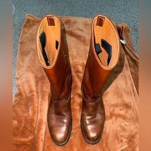 Super Febo, tan leather Argentinean mens ranch boots